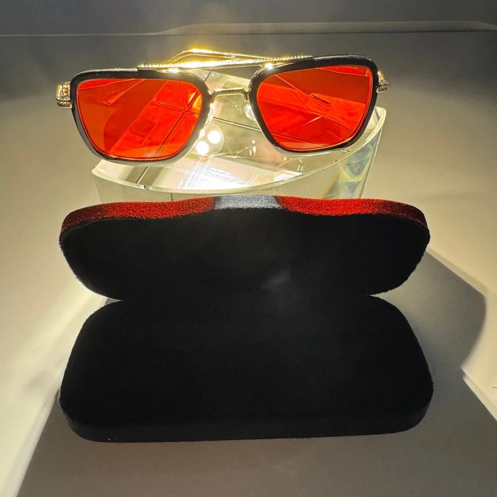 Glitz Red and Gold unisex Sunglasses